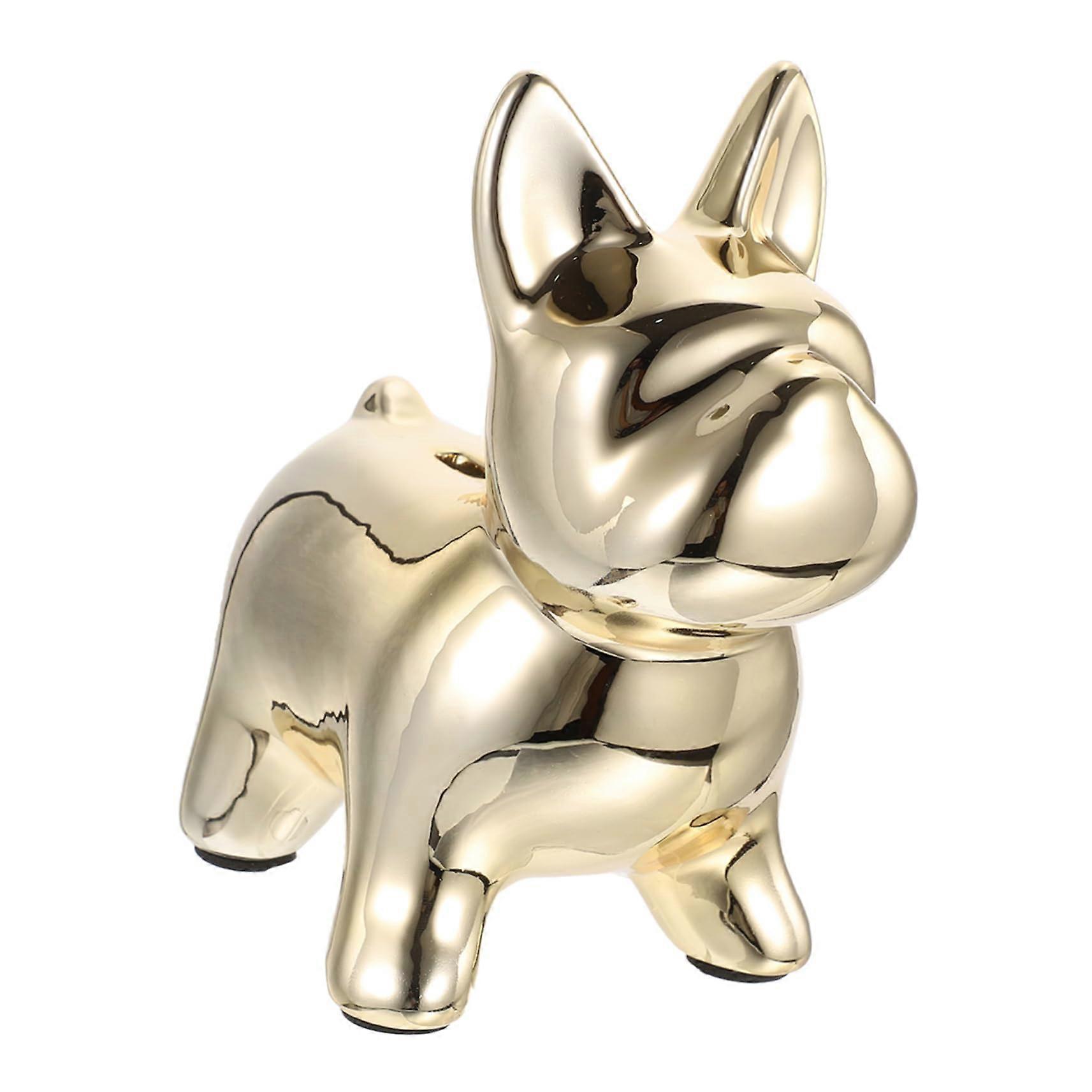 Piggy Bank Nordic Style Coin Jar Decorative Dog Statue for Saving Money and Home Decor