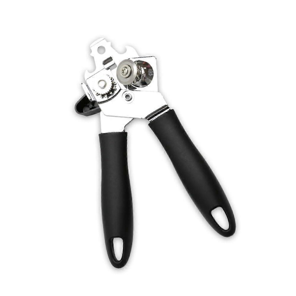 Manual Can Opener Stainless Steel with Builtin Bottle Opener for Kitchen and Camping