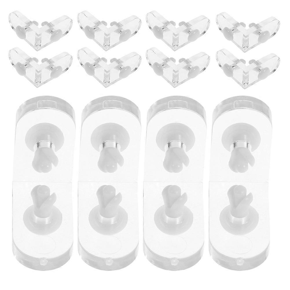 Clear Acrylic Braces for Display Boxes with 20Sets L Shape Corner Support