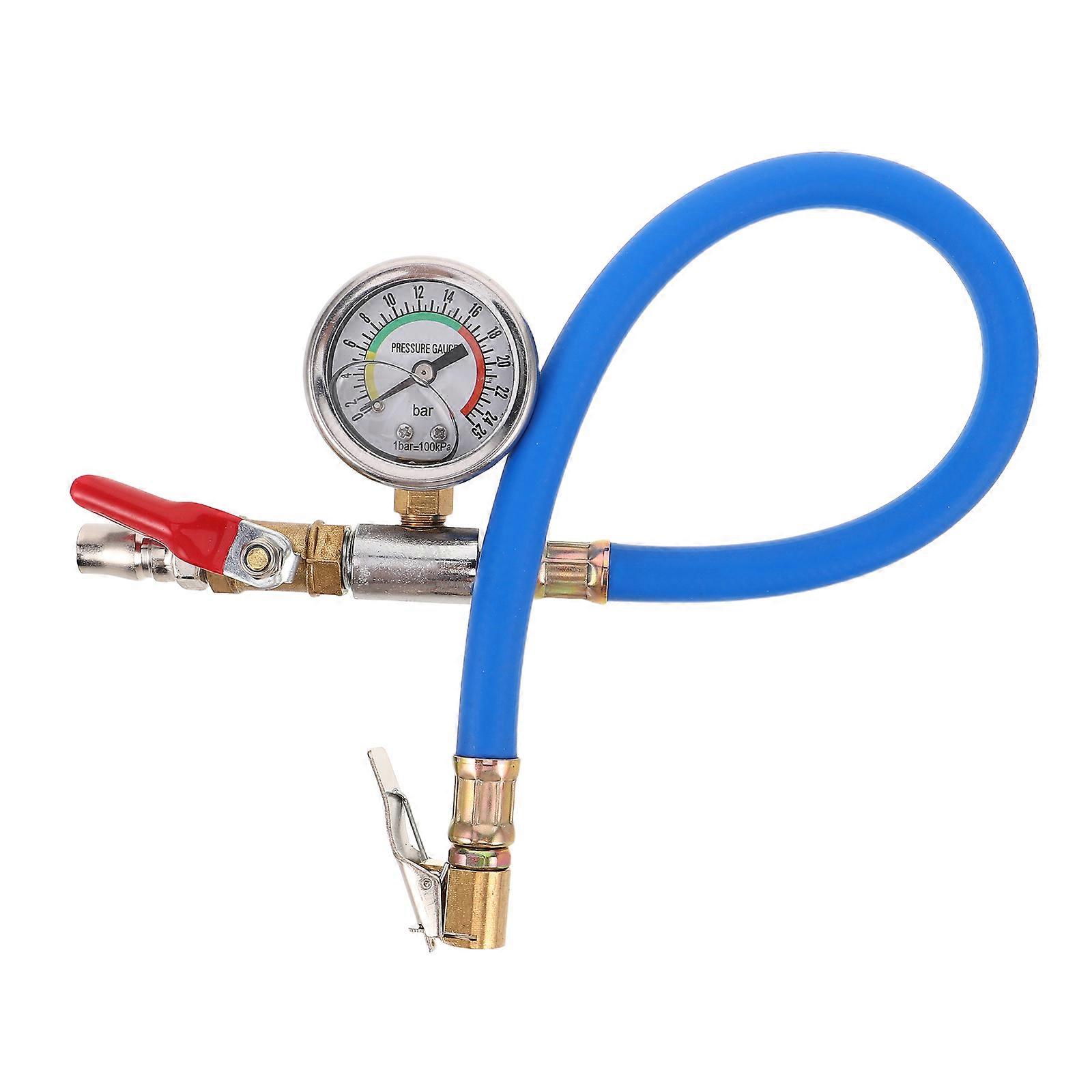 Portable Tire Pressure Gauge for Fast Inflation with Selflocking