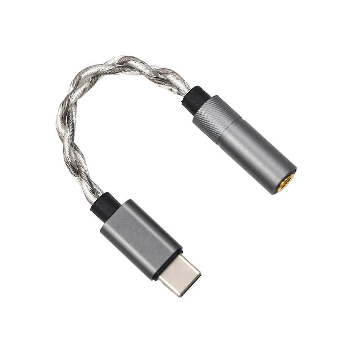 Type C to 3.5mm Headphone Adapter 32bit 384KHz Audio Decoding Cable