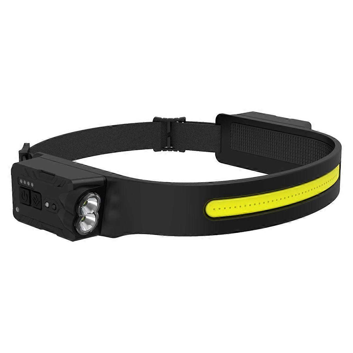 COB LED Headlamp Induction HeadLamp Builtin Battery Rechargeable,B