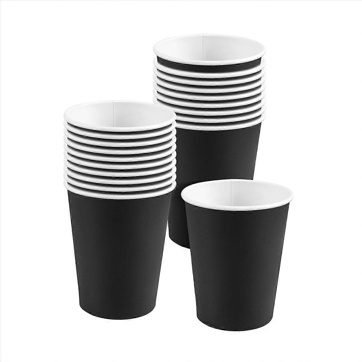 20x Paper Cups Solid Colours Birthday Catering black
