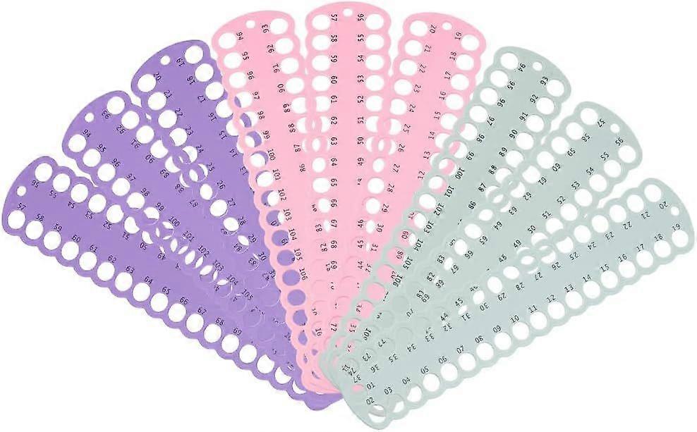 9Pcs Embroidery Thread Organizer Cards 3 Colors Plastic Floss Bobbin 37 Positions Stitch Per Bobbin for Thread Embroidery Floss Bobbin Cardboard Keepe