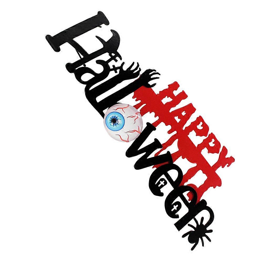 Halloween Table Sign Iron Ornament for 4Pcs Dining Table Decor