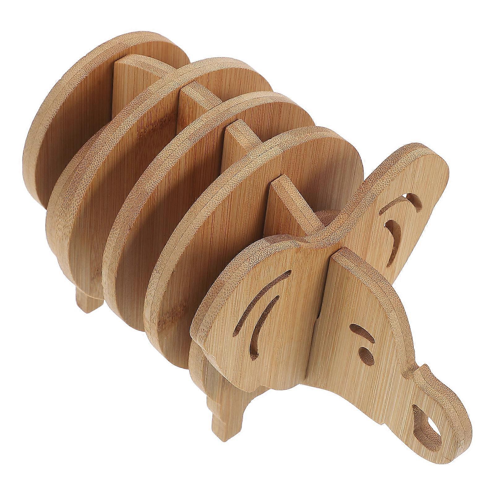 Bamboo Hot Pad Set for Table Protection 1Set Multi-Functional Pot Holder