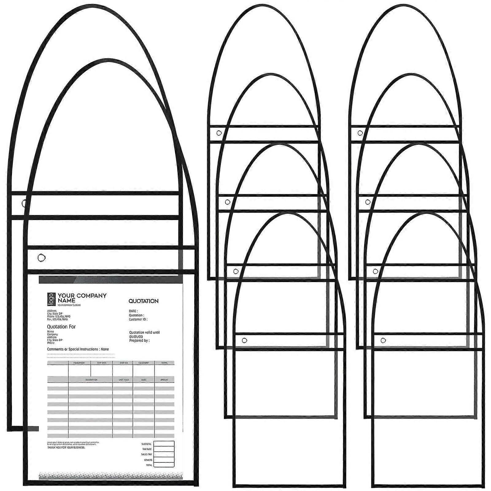 Clear Dry Erase Pockets Hanging Ticket Holders Plastic 30Pcs for Classroom