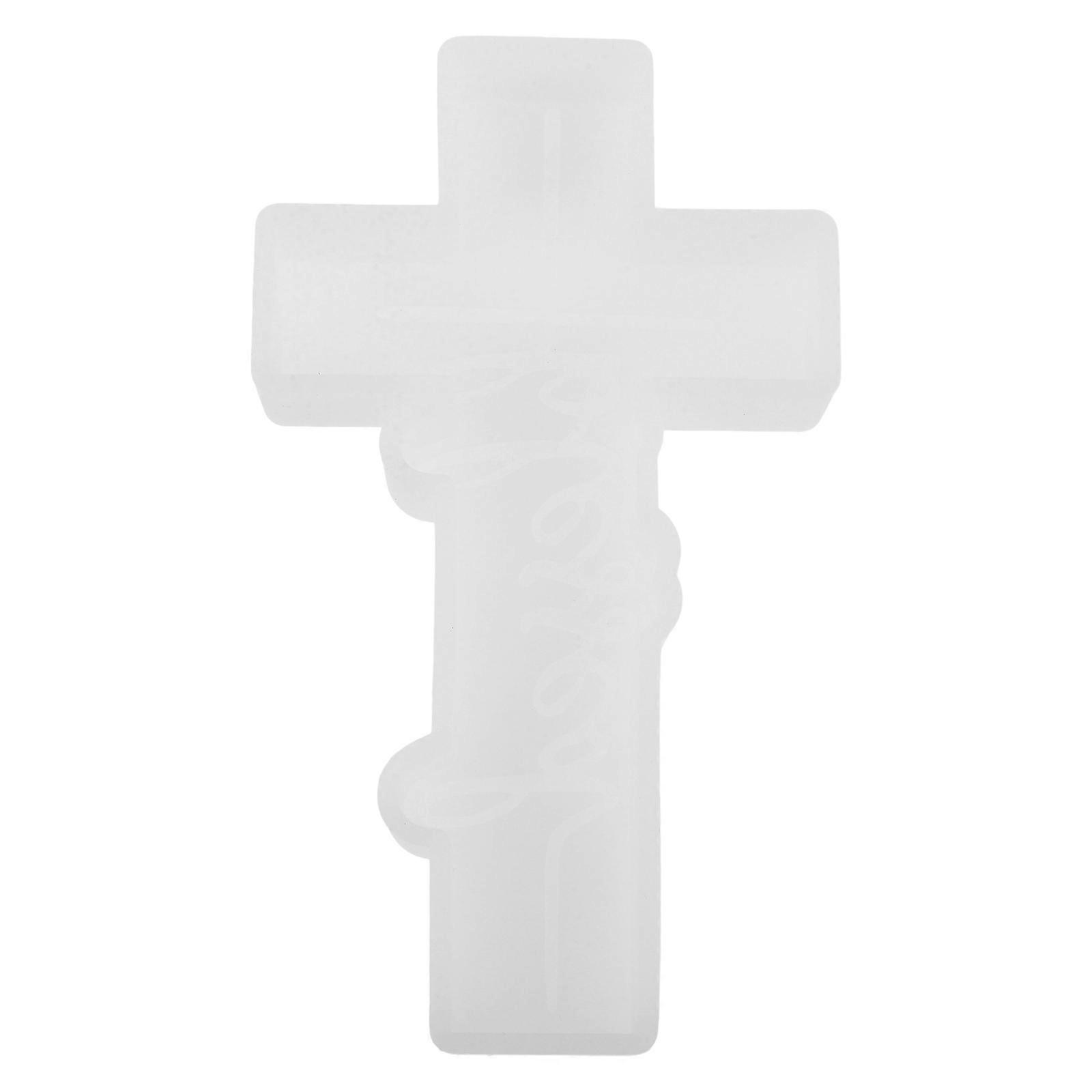 Beige Cross Shaped Silicone Mold for Ice Making Flexible Durable Mold