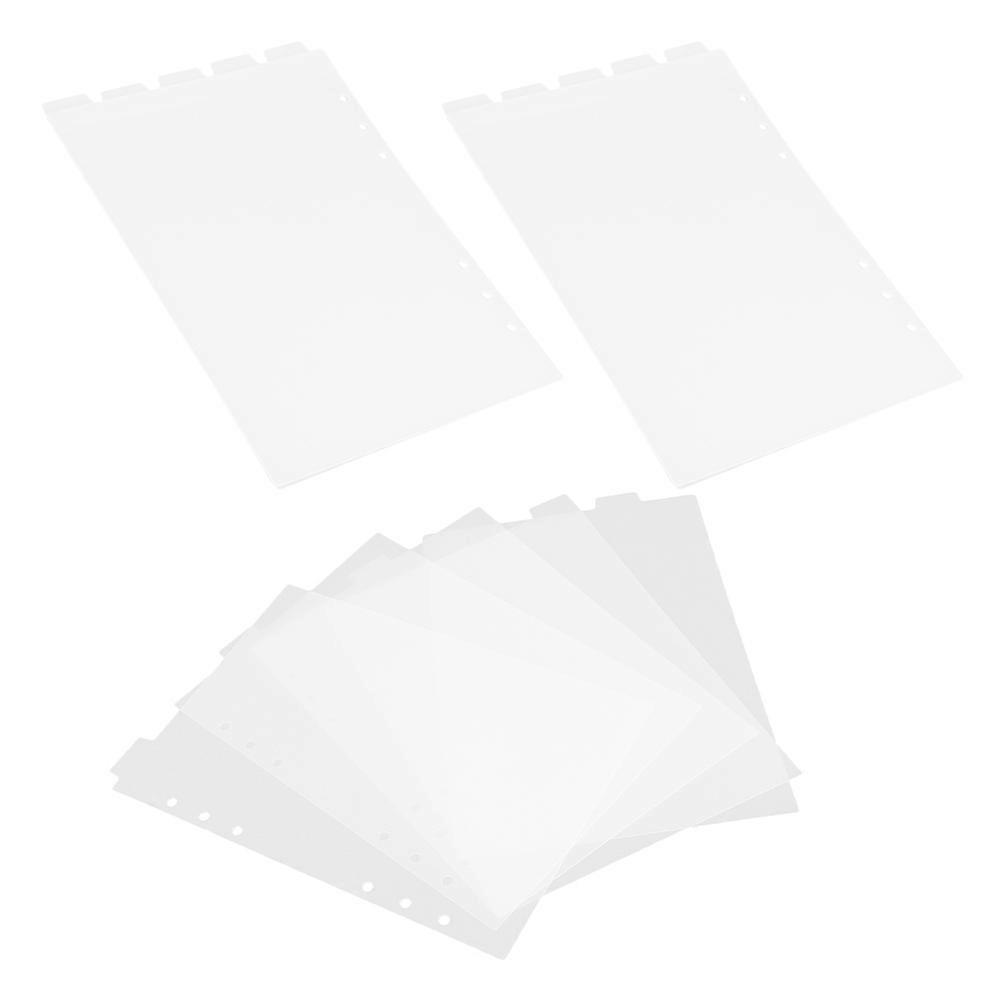Clear A5 Notebook Dividers Convenient Binder Tabs For Office Use Waterproof Function 3 Sets