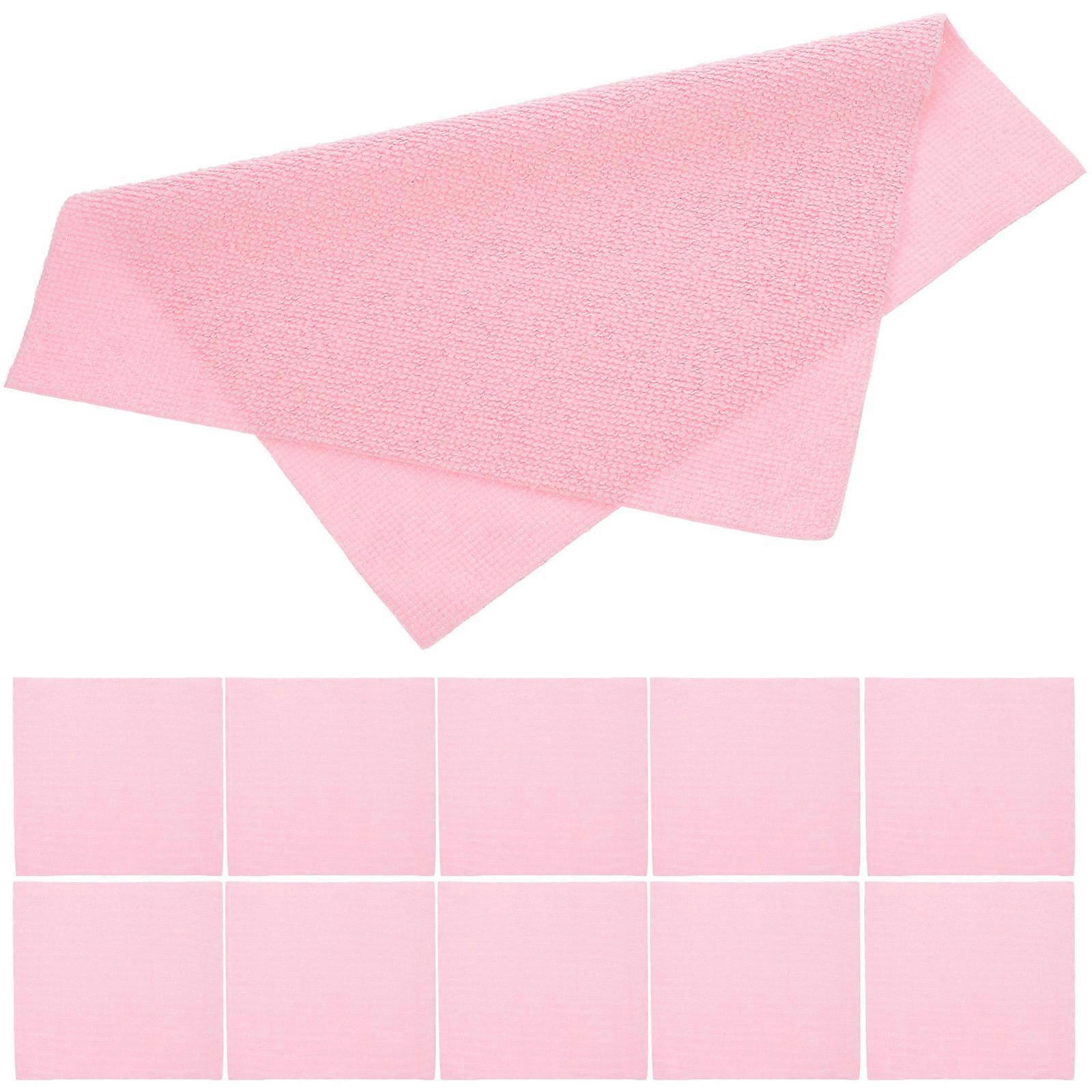Microfiber Cleaning Cloths Roll for Kitchen Absorbent Reusable Pink