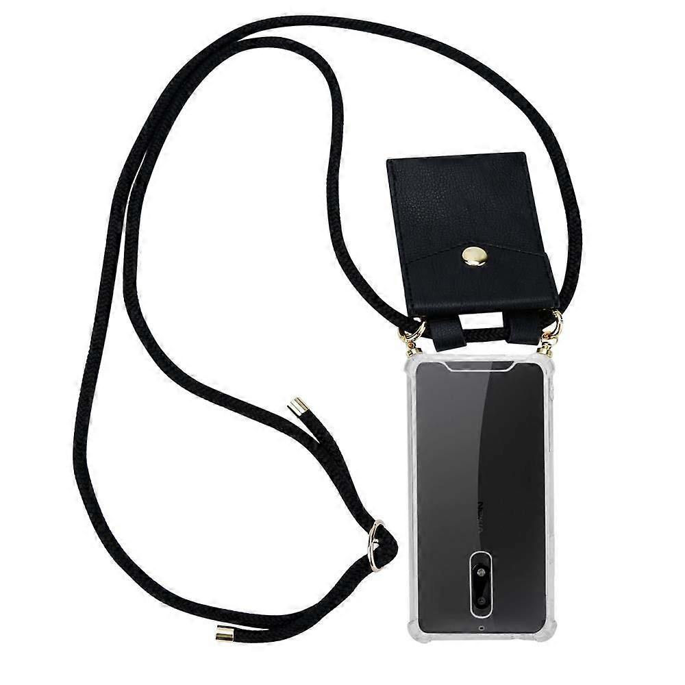 Mobile Phone Chain for Nokia 5 2017 Silicone Protective Case - Cord with Golden Elements