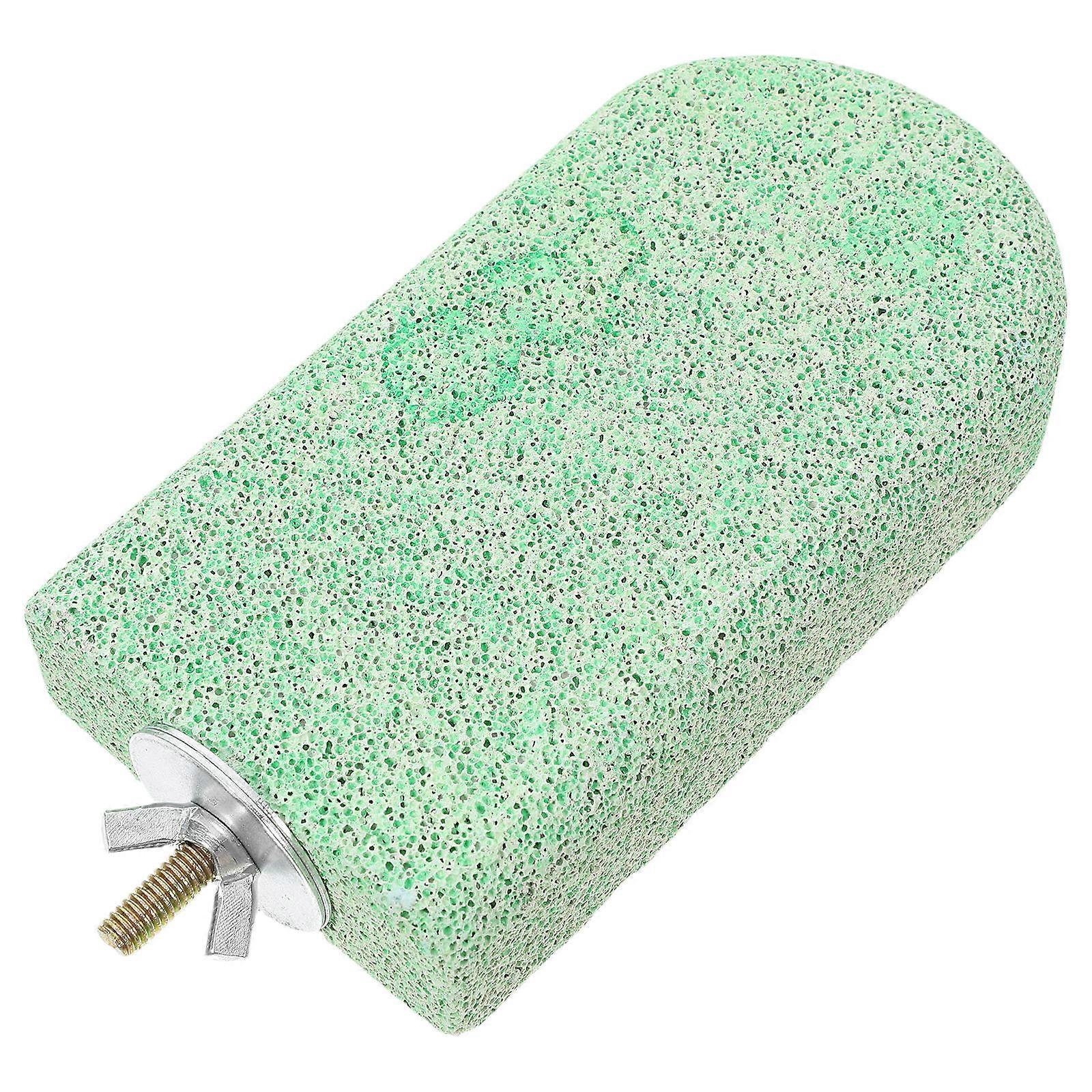 Parrot Stand Platform Grinding Stone for Chewing Light Green Design