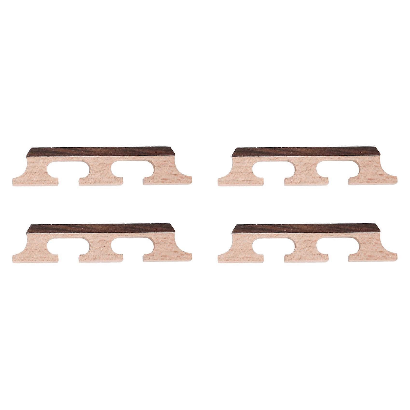 4Pcs Banjo Bridge 5-String Maple Banjo Bridge Wooden Accessories