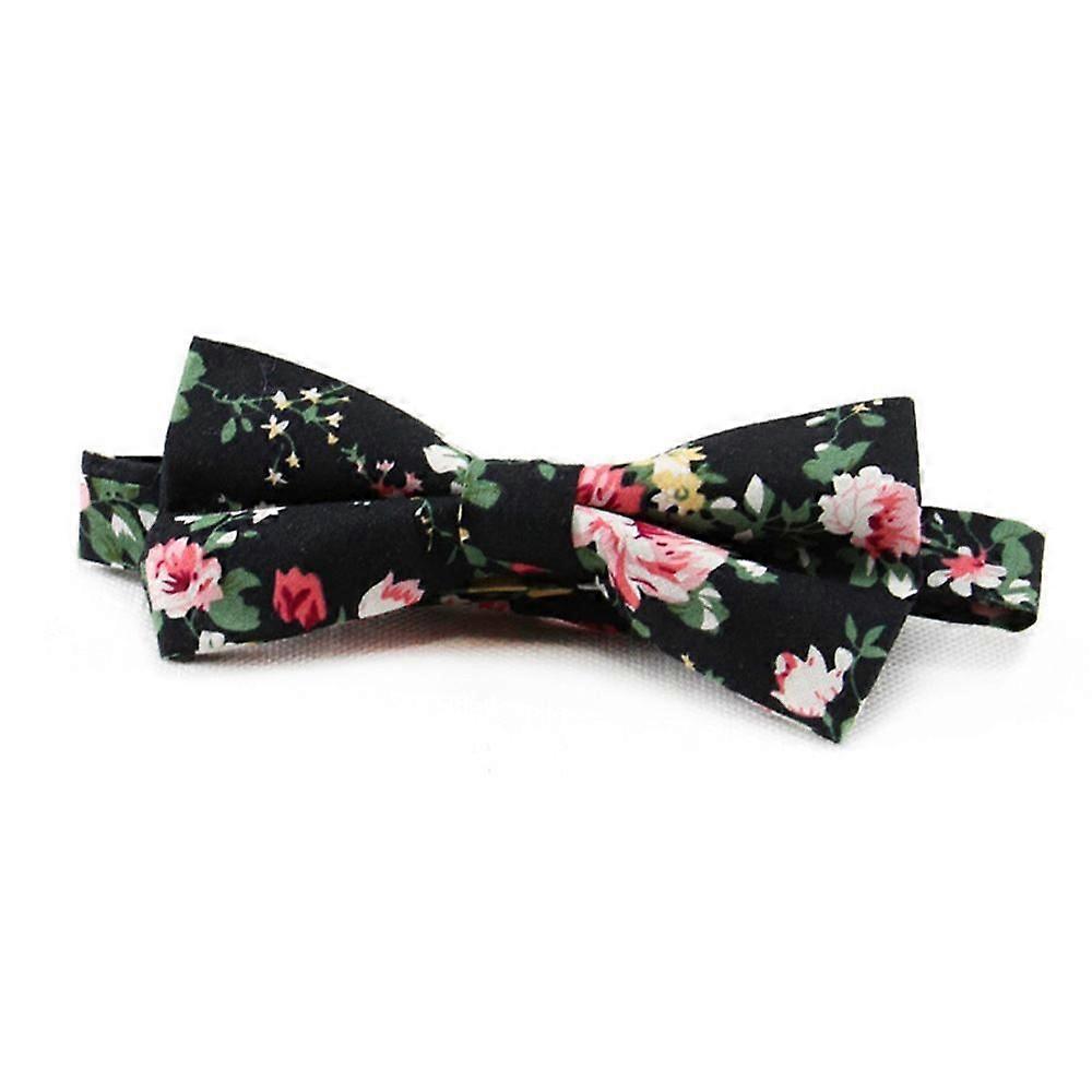 Men's cotton floral print bow tie