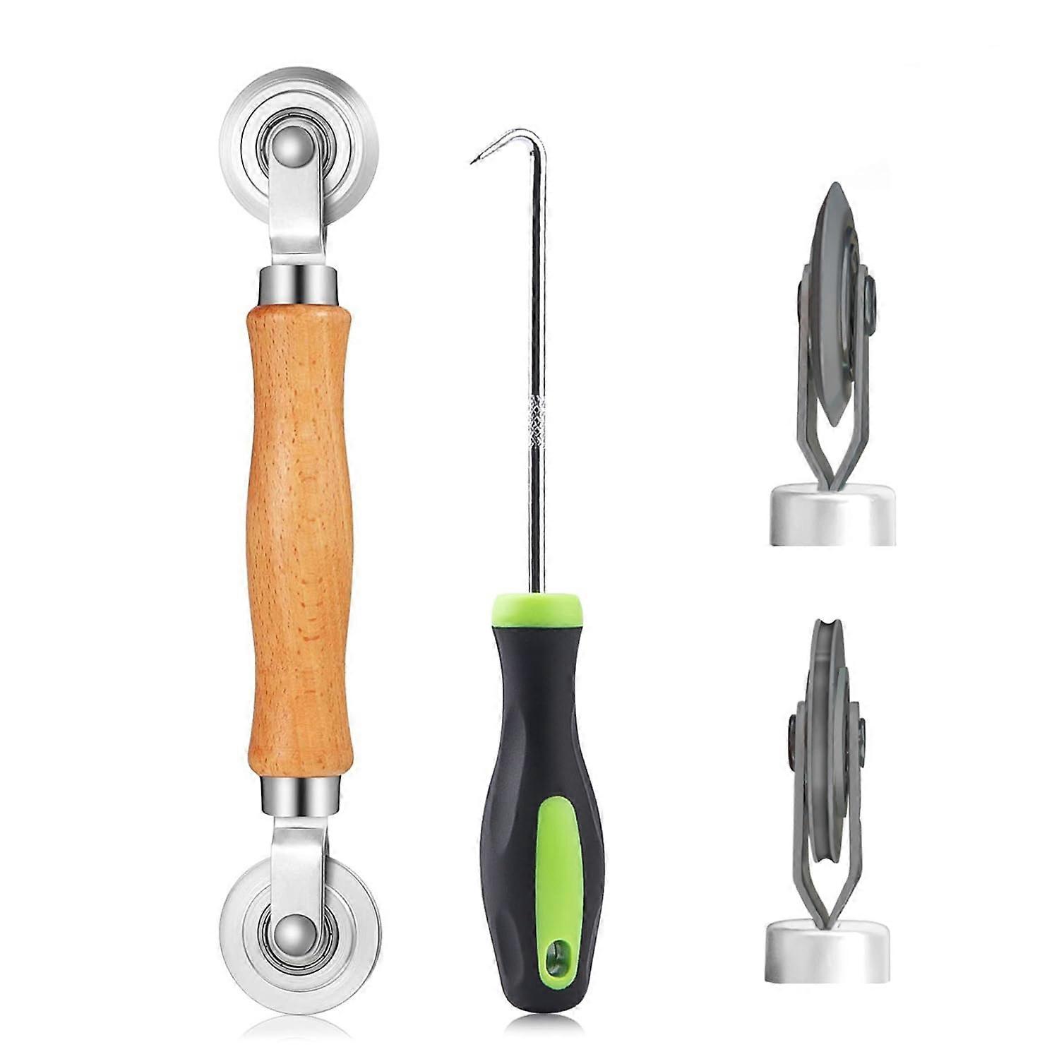 Screen Rolling Tool with Dual Bearing Wheels, 2 in 1 Window Screen Installation and