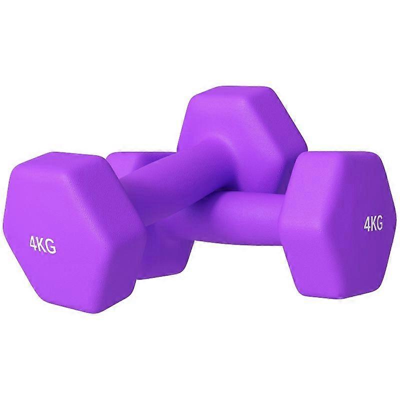 2x4kg Hex Dumbbells Set with Non Slip Grip