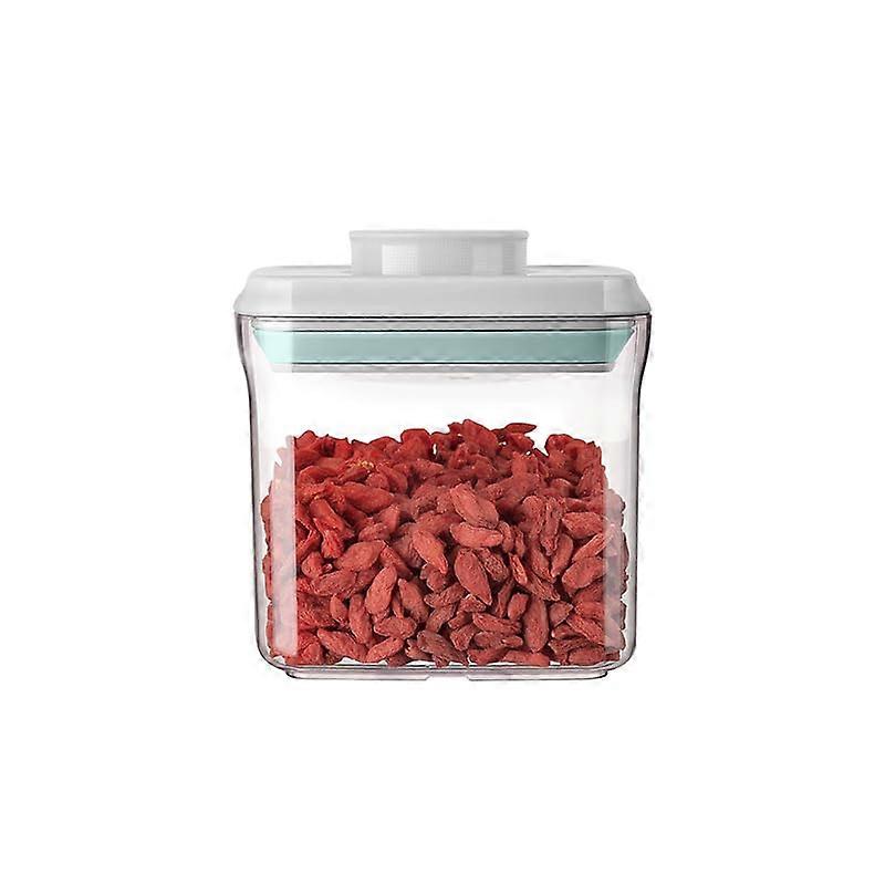 Food Storage Containers with Lids Airtight Pushbutton Seal Clear Plastic for Pantry 500ml
