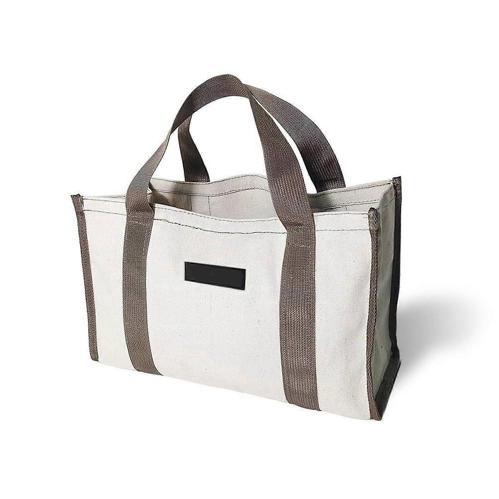 Heavy Duty Canvas Tool Bag with Wide Mouth Opening and Multiple Pockets for Home