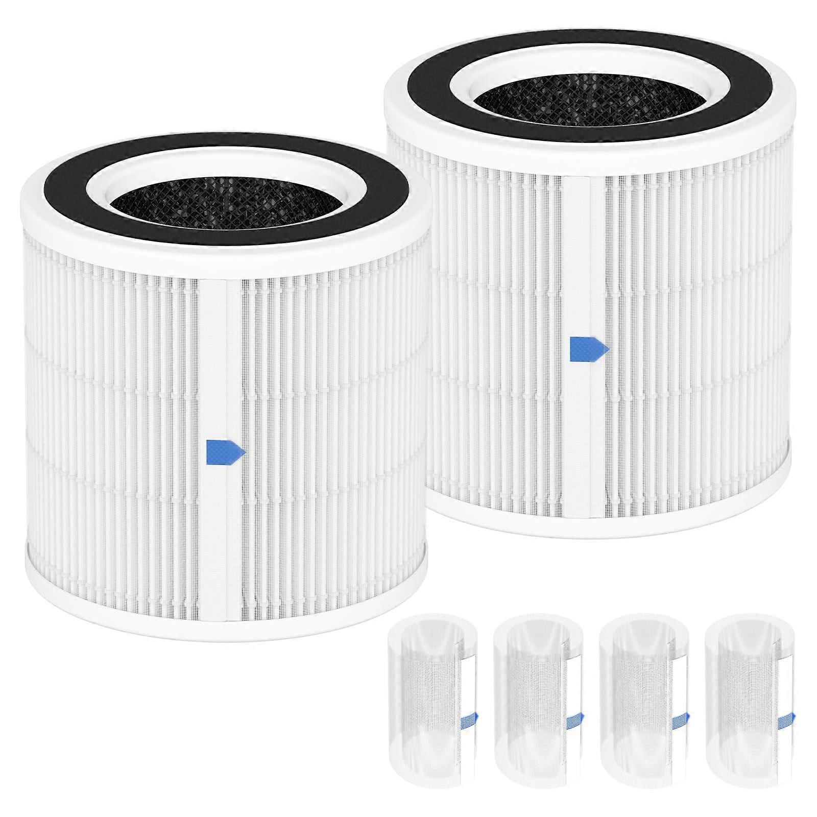 2 Pack H7129 H7128 HEPA Air Purifier Filter Replacement for GoveeLife, 3in1 99.97% Particle Capture with Extra PreFilters