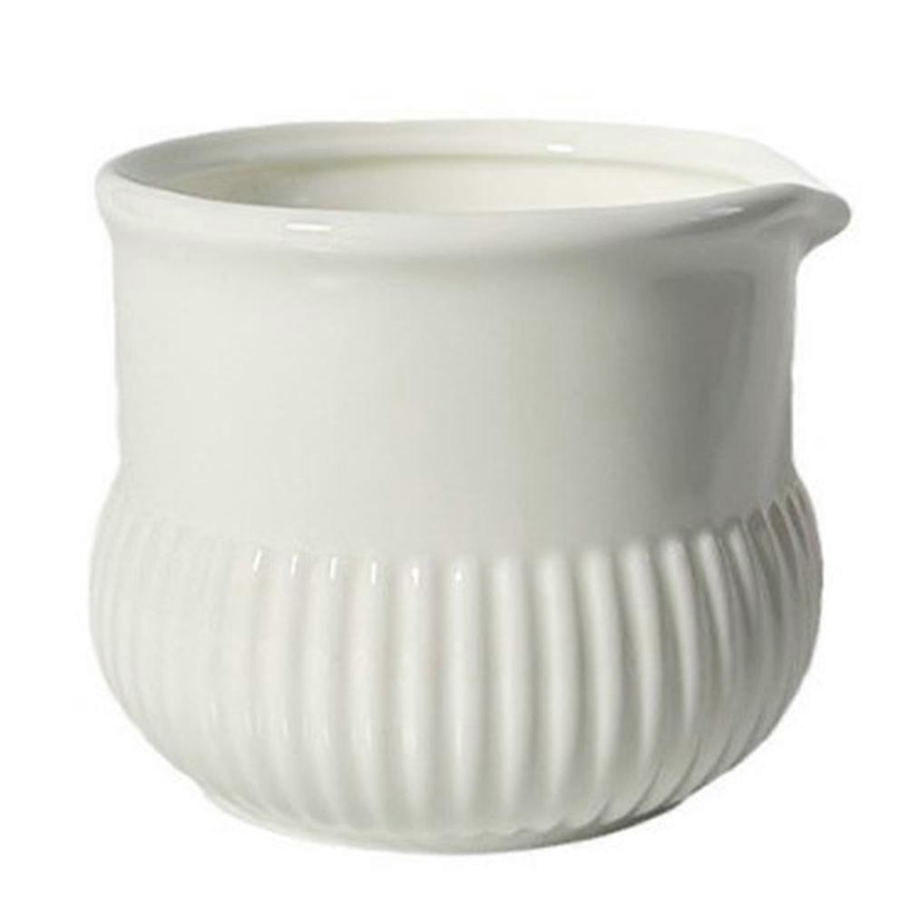 Ribbed Texture Ceramic Pitcher Sauce Holding Kitchenware Japanese Style 1Set