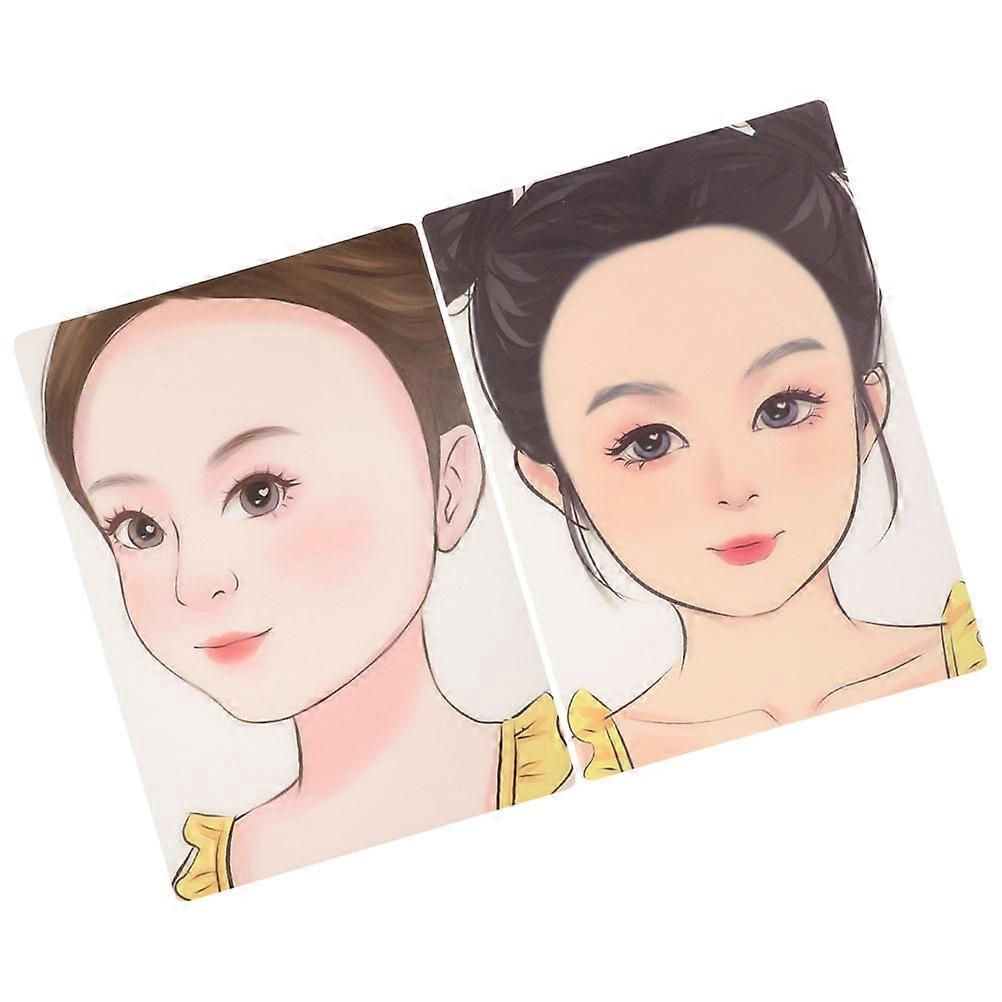 Reusable Face Painting Tool Plastic Face Paint Board 2Pcs for Practice