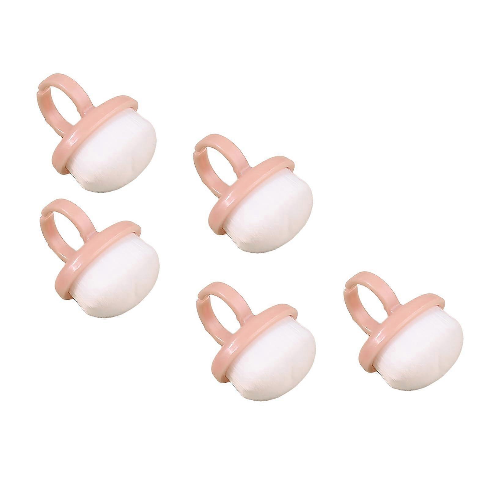 5 Pcs Ring Shaped Nail Dust Brush Set for Acrylic Nails, Efficient Dust Removal, Comfortable Grip