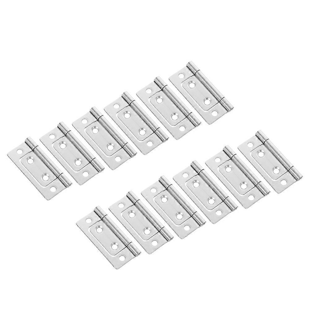 Silent Flush Stainless Steel Cabinet Hinges for Kitchen Use 12Pcs