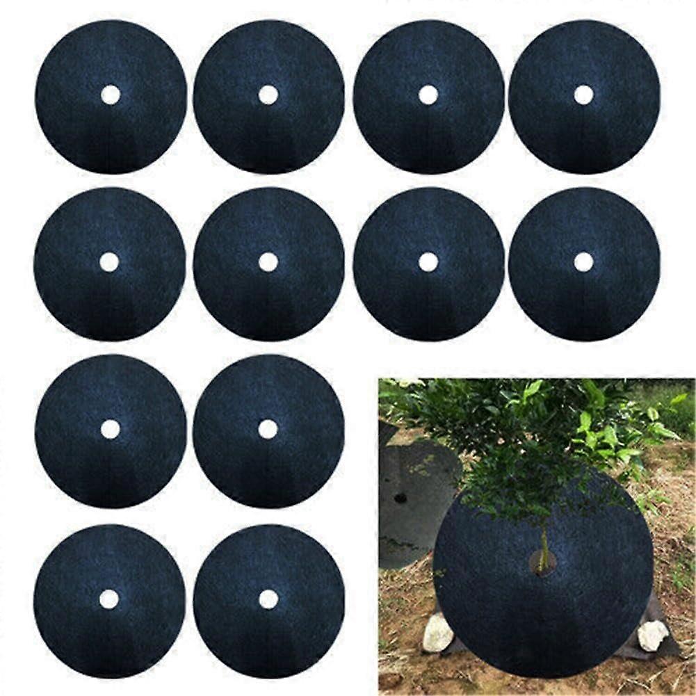 12 Pack 25cm Tree Guard Mulch Rings for Tree Base Protection and Weed Growth Control
