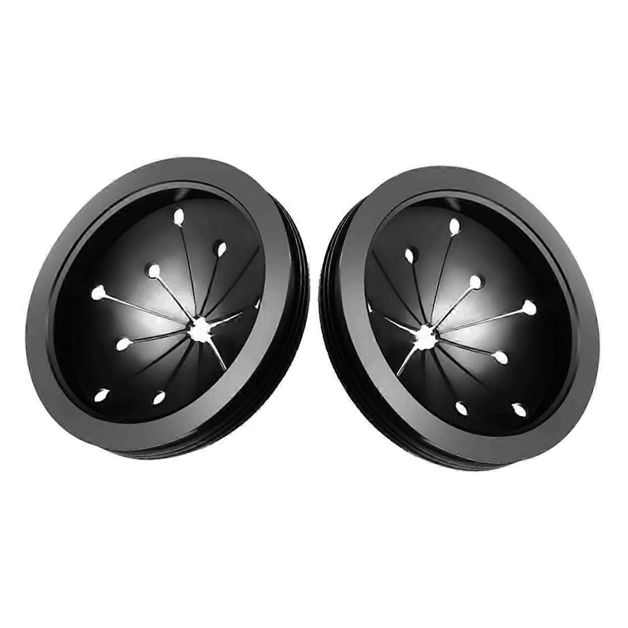 2PCS Universal Garbage Disposal Splash Guard for Kitchen Sink Drain Noise Reduction Black