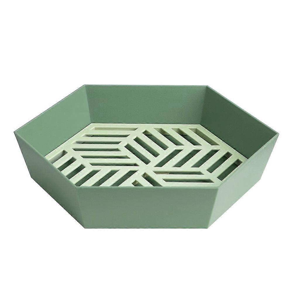 Fruit Basket Kitchen Draining Basket for Home Use 1Pcs Green Tableware