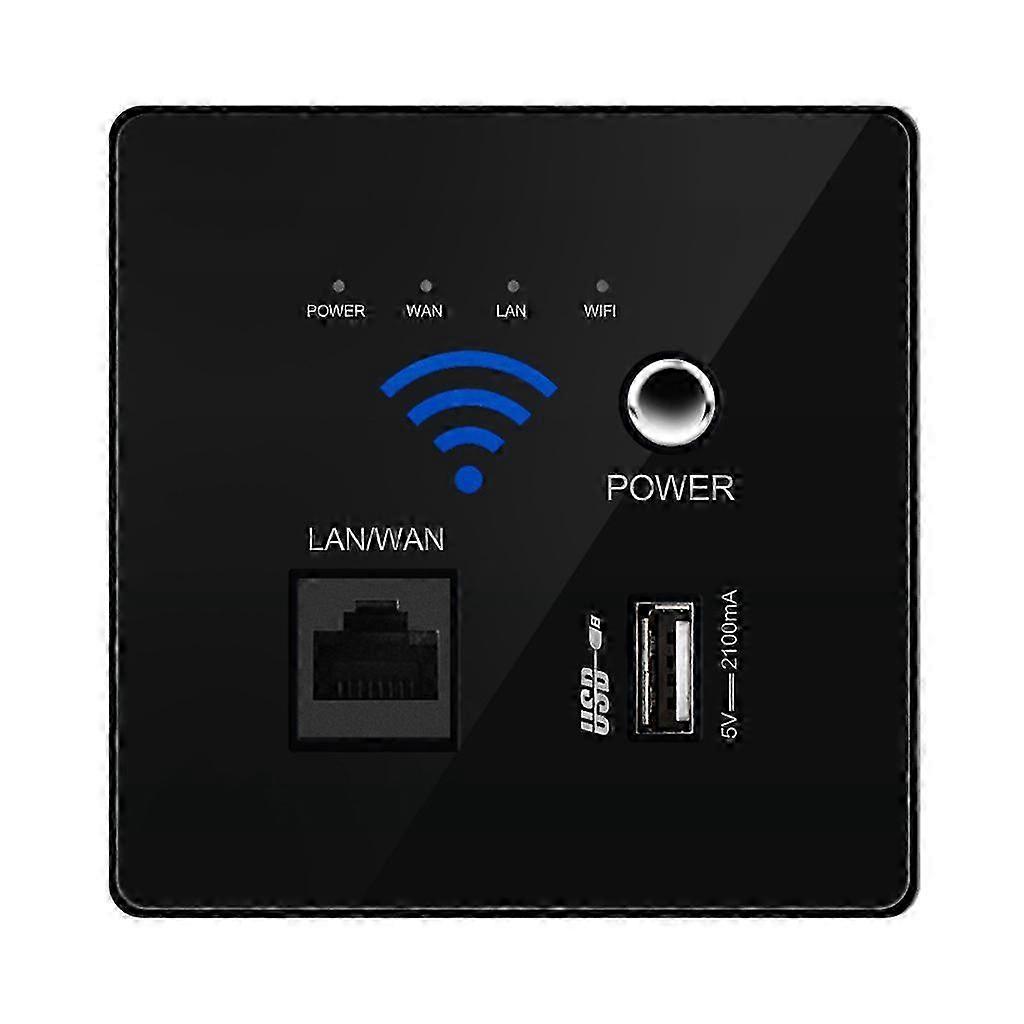 2026 300M Wireless WIFI Wall Embedded Router USB Charging Socket WiFi Repeater