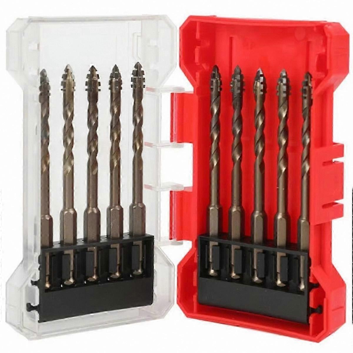 10Pcs Alloy Drill Bit Set High Hardness Hexagonal Sawtooth Four-Edged Eccentric Tool
