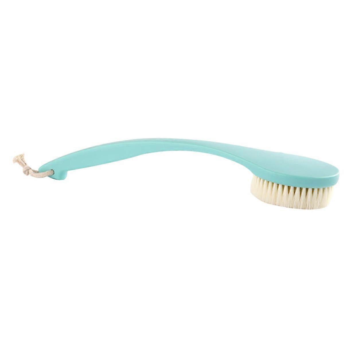 Long Handle Back Scrubber Bath Brush with Soft Bristles for Deep Exfoliation Green