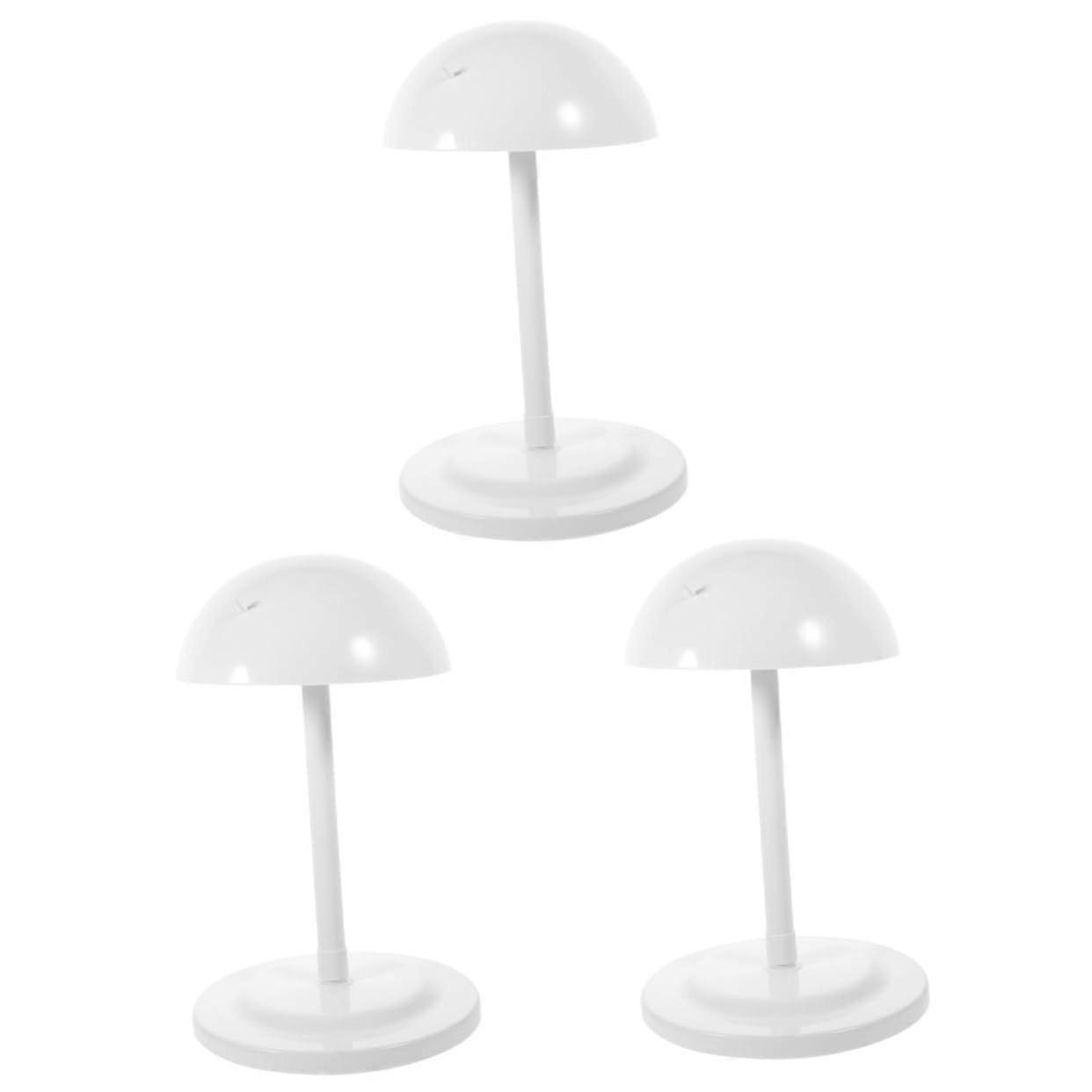 3pcs Adjustable Wig and Hat Stand with Stable Hold for  Display and Storage