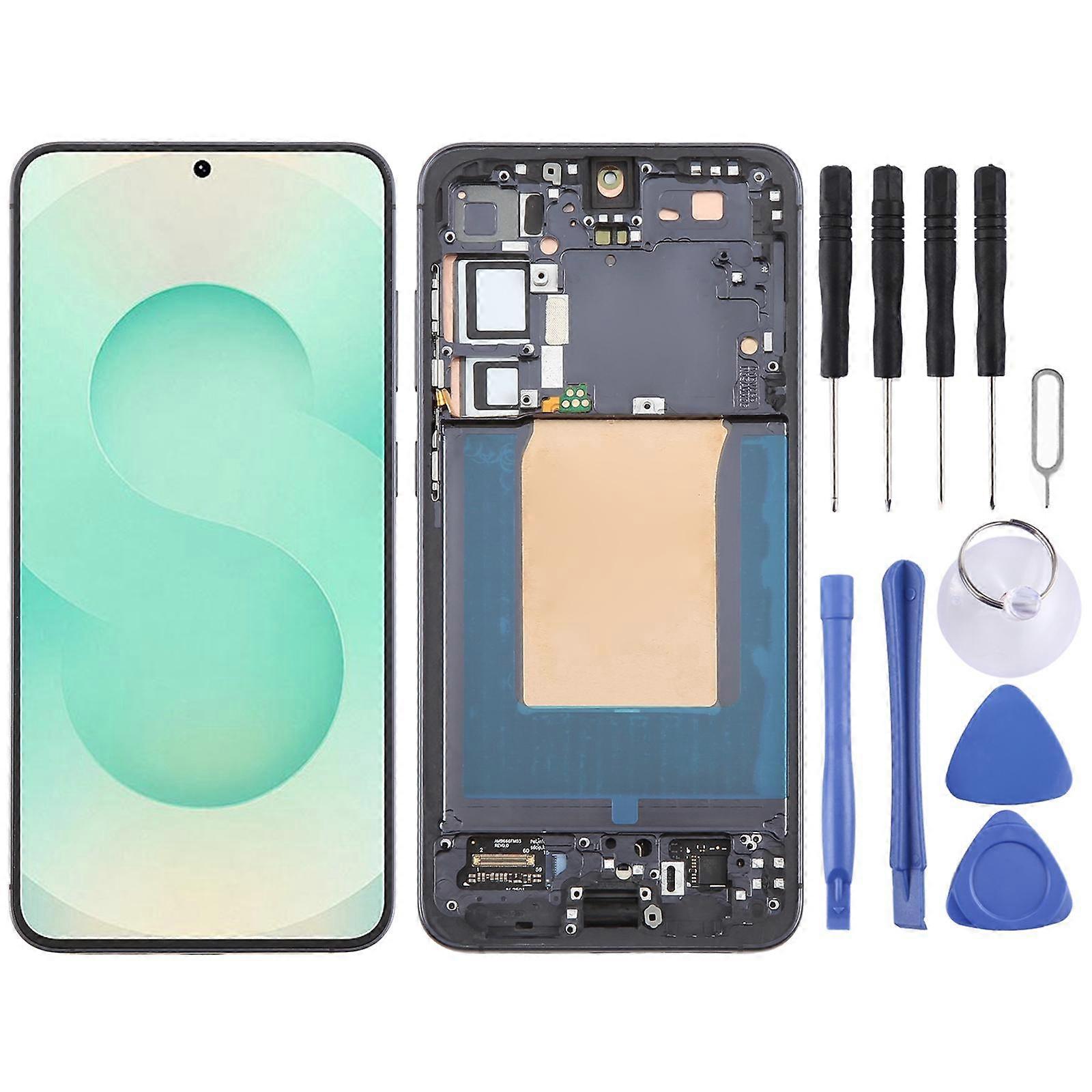 For Samsung Galaxy S25+ SM-S936B OLED LCD Screen Digitizer Full Assembly with Frame