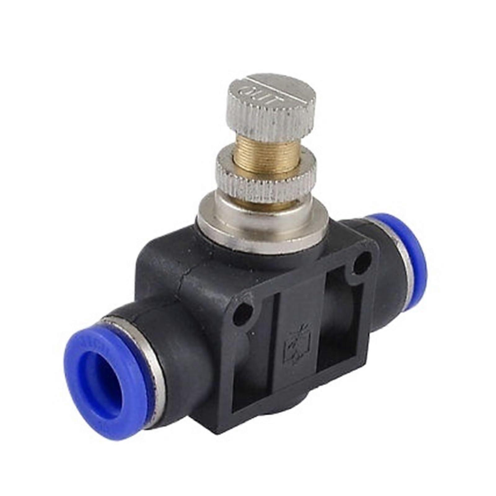 12mm Push In Pneumatic Speed Controller with Quick Airflow Adjustment Female Thread Connector