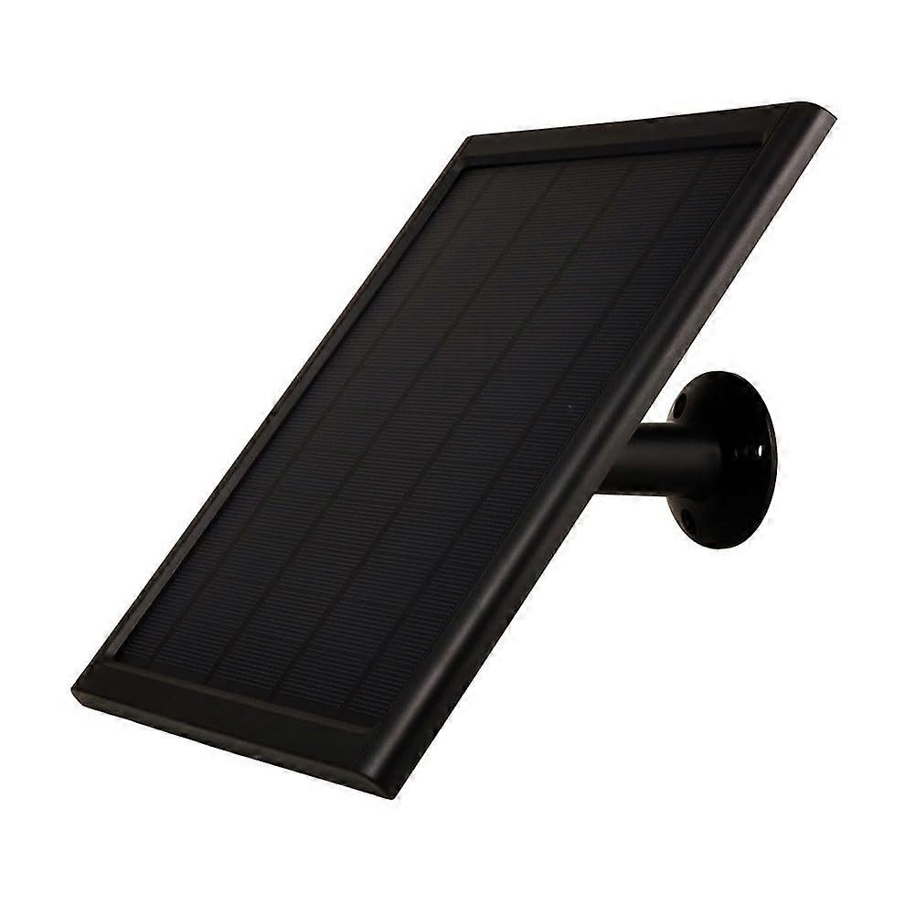 6W Solar Panel for Security Camera with Type C Connector, Weatherproof, 3m Cable, Black