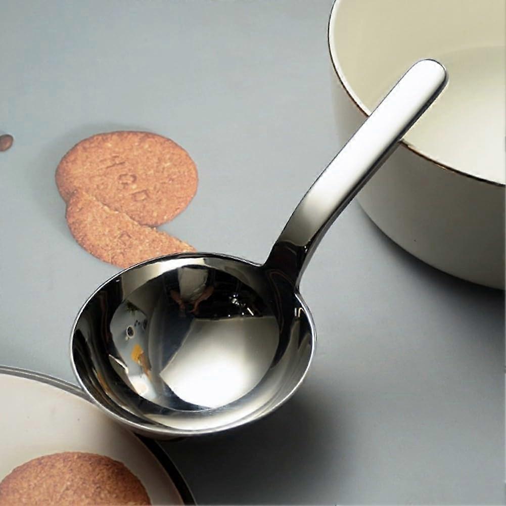 304 Stainless Steel Serving Spoon with Thickened Large Head, Long HeatResistant Handle, Silver