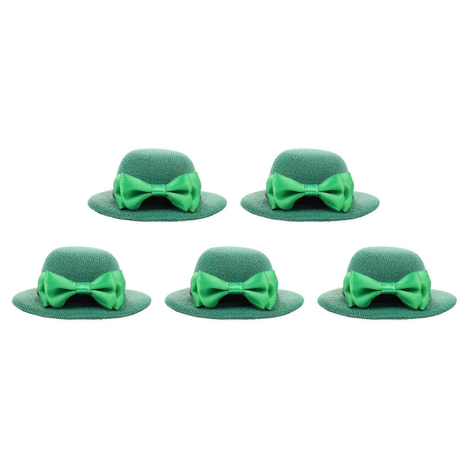 5Pcs Creative Mini St. Patrick's Day Wine Bottle Decorative Mini Hats Props