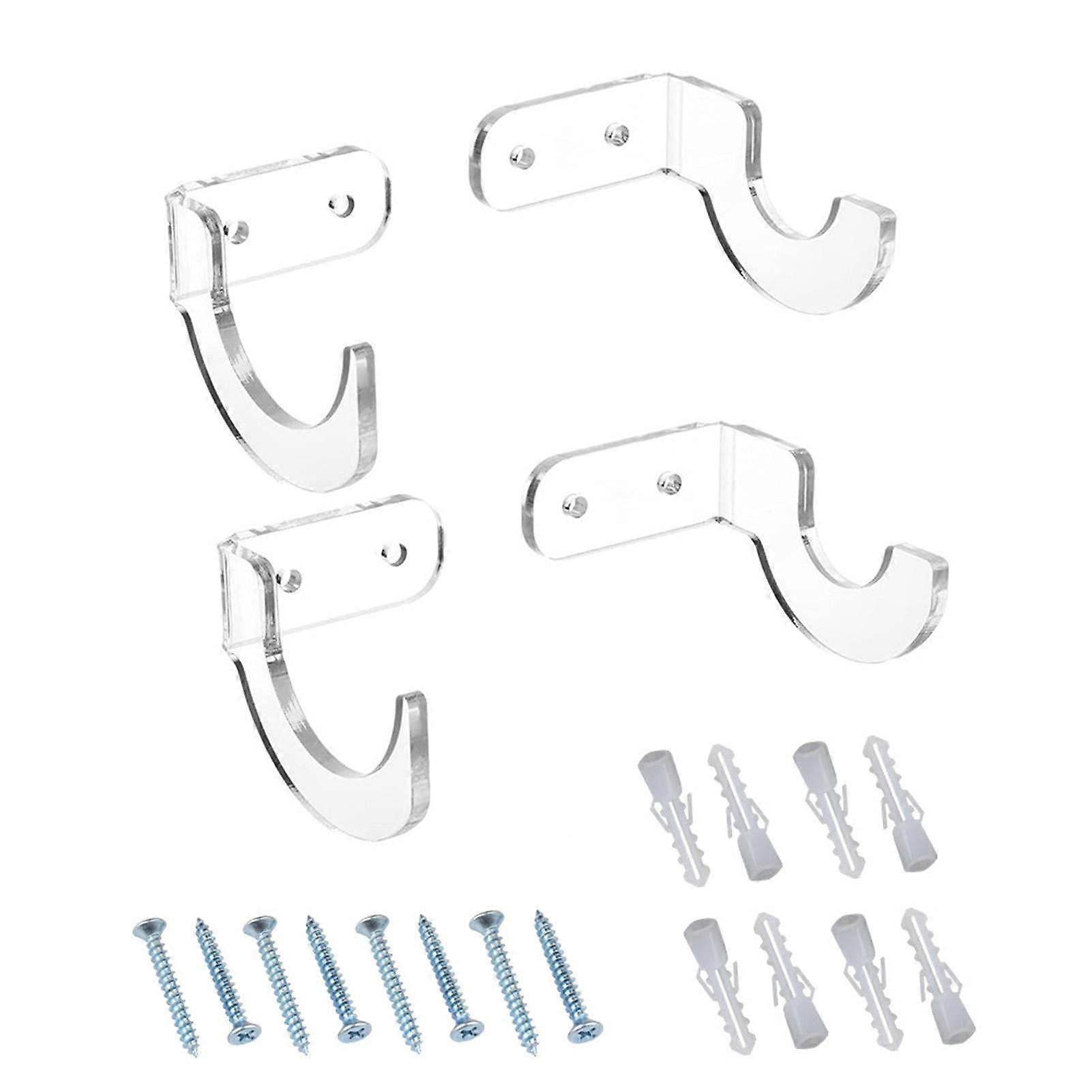 Wall Mount for Lightsaber Clear Acrylic Display Stand Horizontal Holder Universal Fit with Hardware 2 Pack