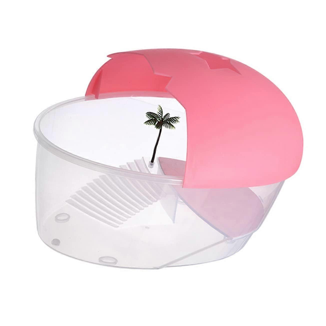 Turtle Tank with Basking Platform,  Transparency Indoor Reptile Terrarium for Small Pets