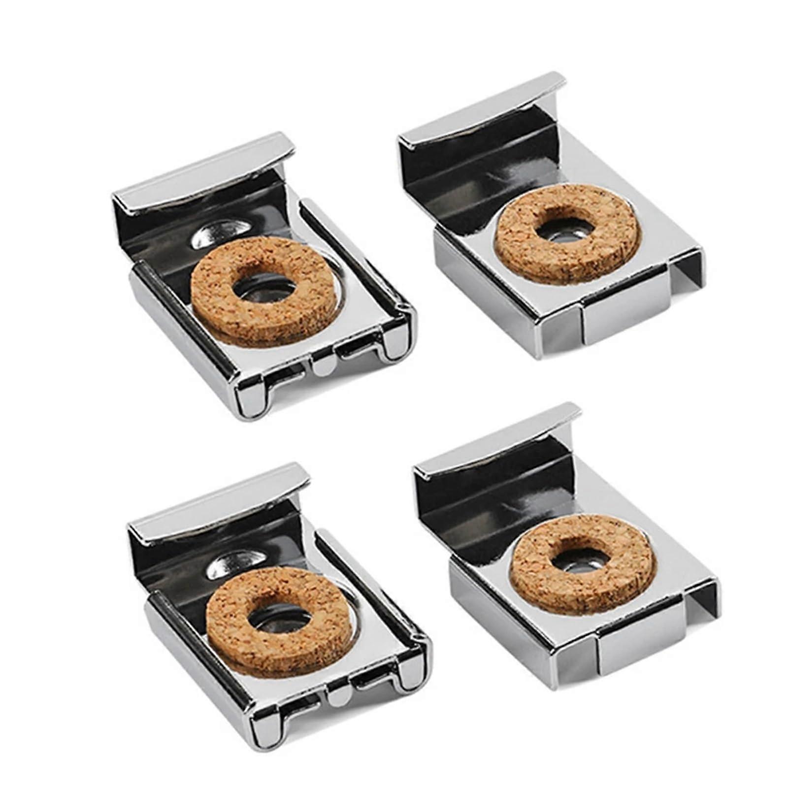 Mirror Clips 4pcs Chrome Bathroom Frameless Glass Holder Kit for Secure Wall Mounting