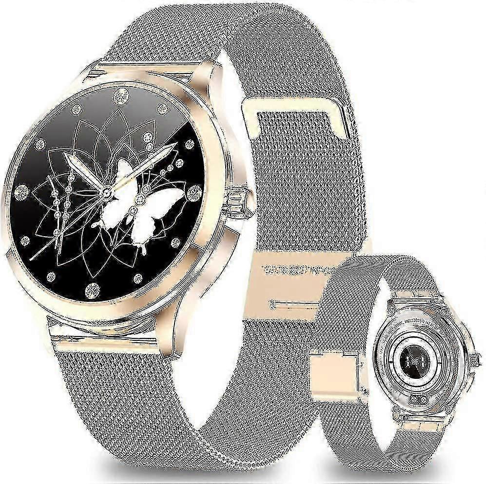 Dames, IP68 waterdichte fitnesstracker smartwatch