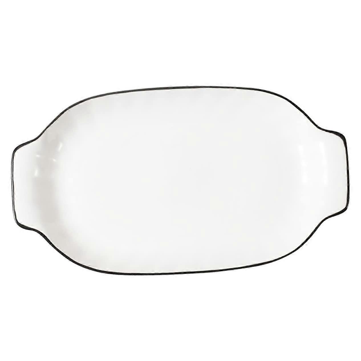 Ceramic Serving Tray with Unique FishShaped Design for Baking and Steaming, Dishwasher Safe