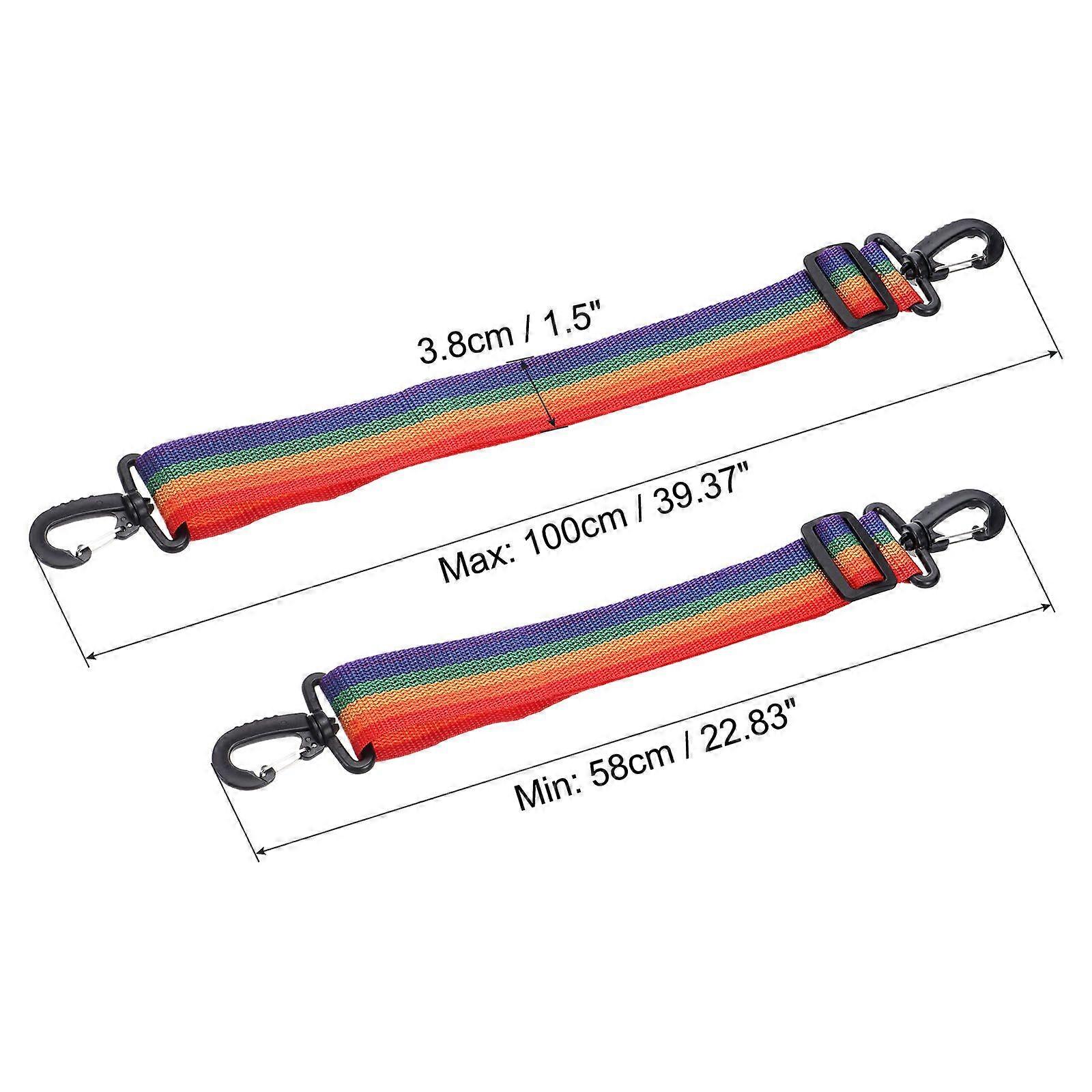 100cmx3.8cm Ski Carrier Strap, 2 Pack Snowboard Strap, Multicolored