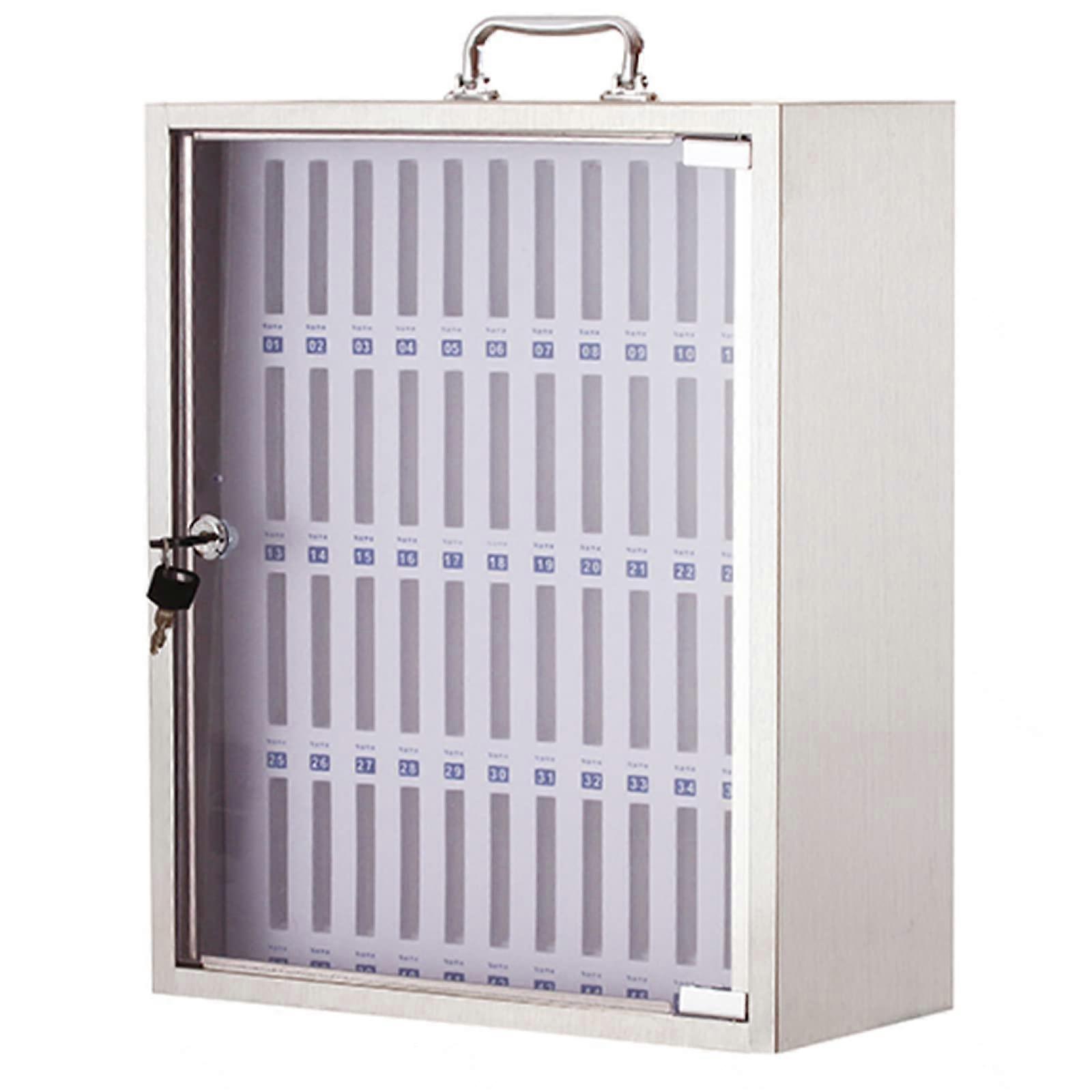 Wall Mounted Cell Phone Locker with Lockable Numbered Slots, Durable Metal MultiDevice Storage