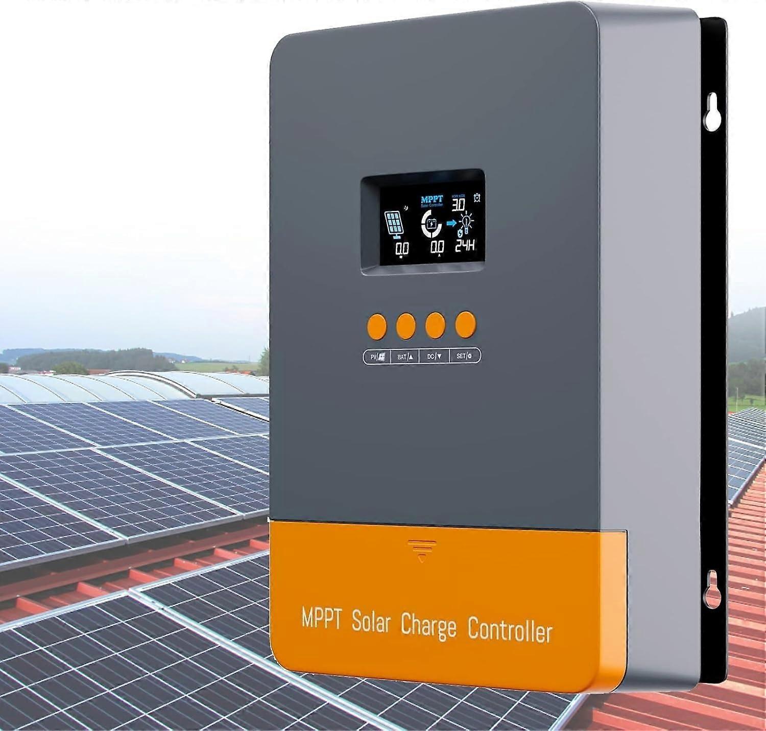 48V MPPT Solar Charge Controller with LCD, Fast Boost Charging, Auto Voltage, Parallel for Lithium and LeadAcid Batteries