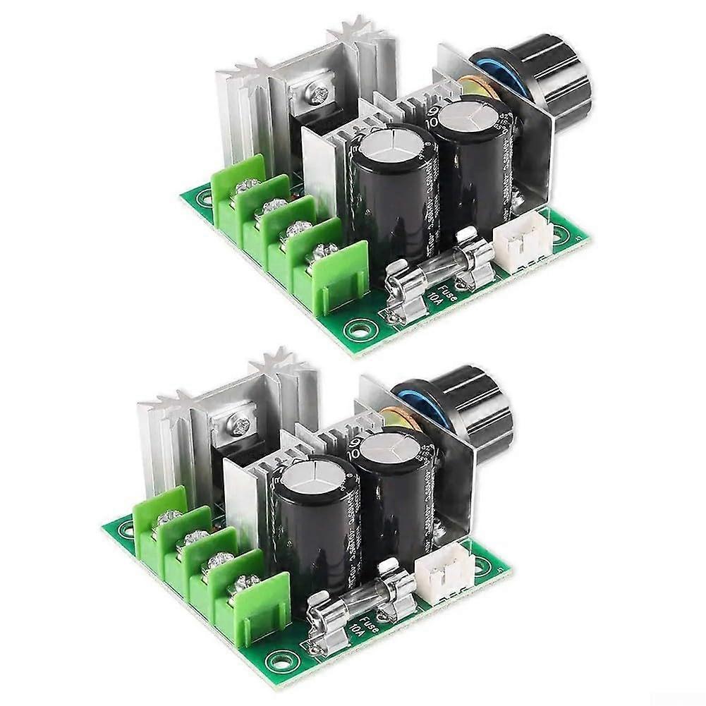 2Pcs PWM DC Motor Speed Controller 12V40V 10A with Precise Control and Overload Protection