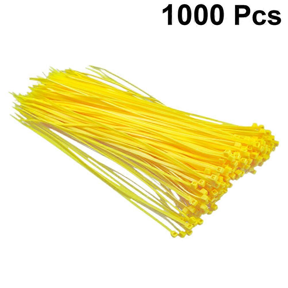 Self-Locking Cable Tie Nylon Wire Tie Wrap for Wires Use 1000Pcs Yellow