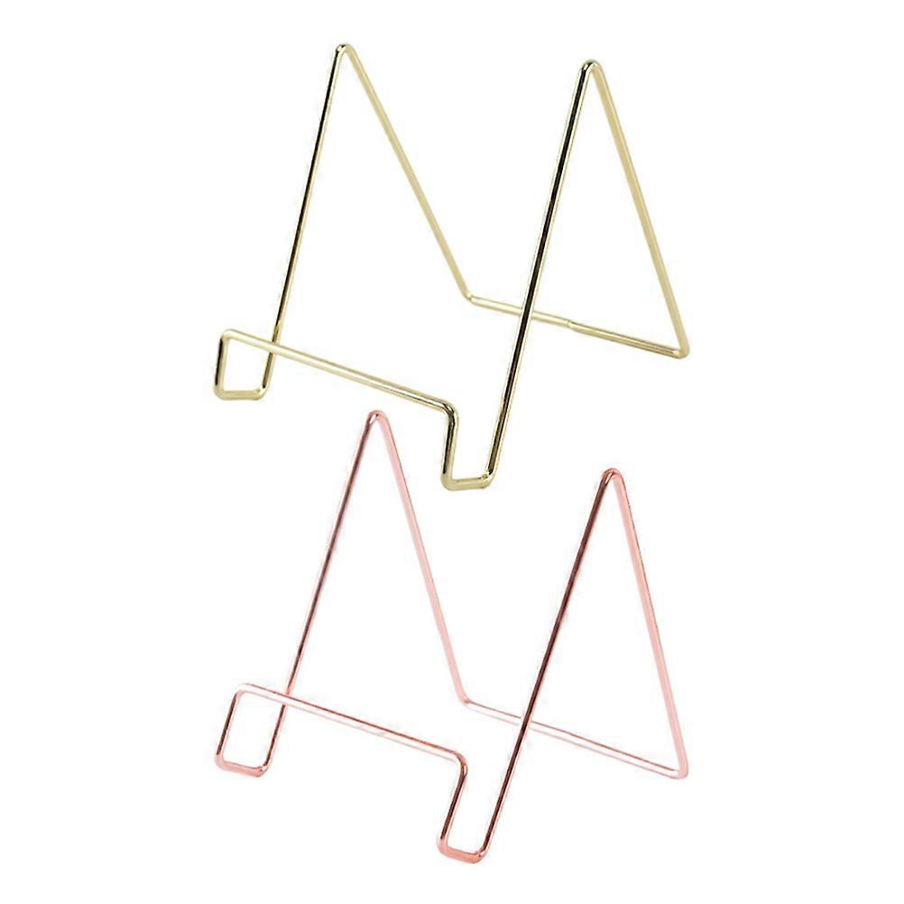 Iron Plate Stands Desktop Display Stands for Home 2Pcs Assorted Color